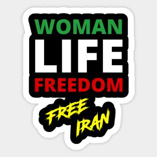 WOMAN LIFE FREEDOM FREE IRAN PROTEST Sticker